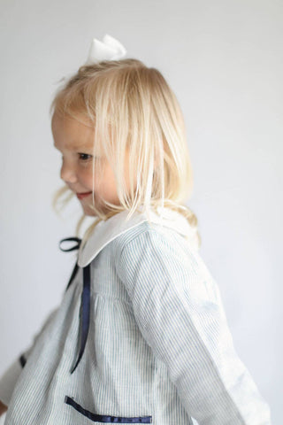 Blaire Pinstripe Dress with Bloomer