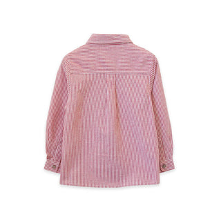 Red Stripe Collar Shirt
