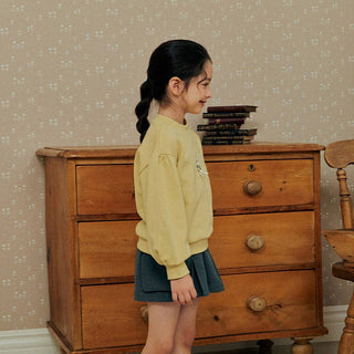 Karina Puff Sleeve Flower Sweatshirt