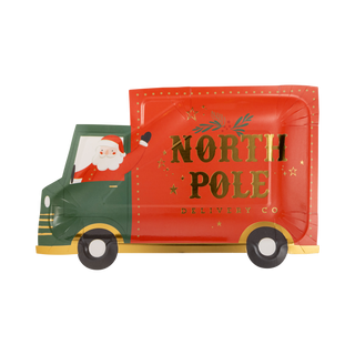 Christmas Truck Shaped Plate