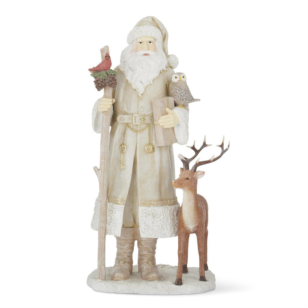 Cream Coat Santa