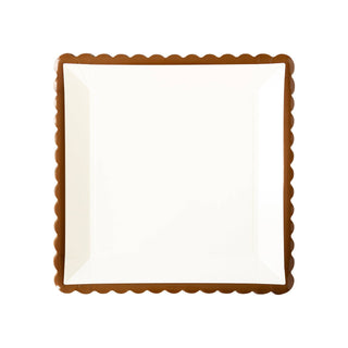 THP1140 - Brown Ruffle Edge Plate - 12"