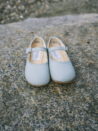 Zimmerman Scalloped Mary Jane in Pale Blue