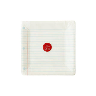 Back To School Notebook Paper Plate