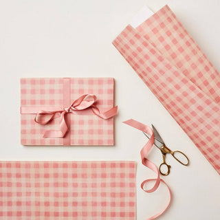 Pink Gingham Patterned Paper