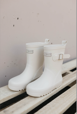 Cream Rain Boots