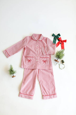 Joyeux Noël Pajama Set wtih Bow
