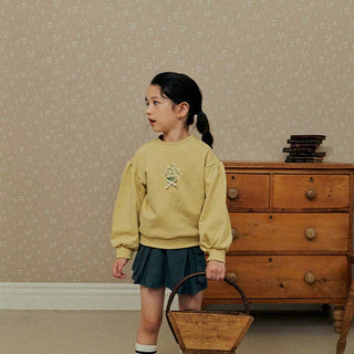 Karina Puff Sleeve Flower Sweatshirt