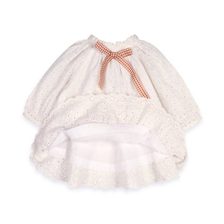 Solene Schiffli Lace Baby Dress & Bloomer (Organic Cotton)