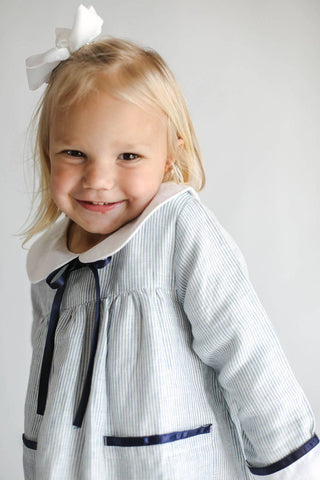 Blaire Pinstripe Dress with Bloomer