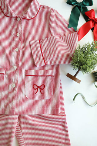 Joyeux Noël Pajama Set wtih Bow