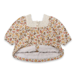 Solana Flower Baby Dress & Bloomer (Organic Cotton)