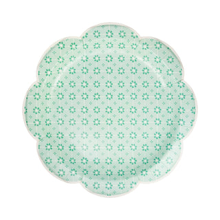 11" Green Wicker Plate
