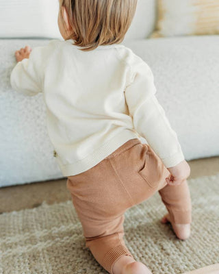 Horse Jacquard Sweater Knit Baby Pullover (Organic Cotton)