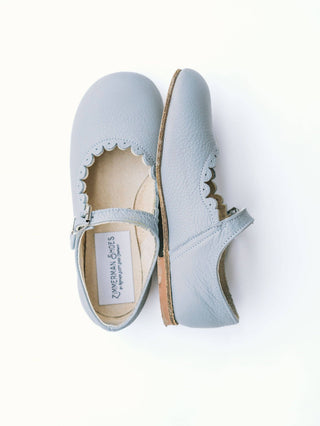 Zimmerman Scalloped Mary Jane in Pale Blue