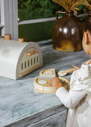 Wooden Pizza Oven Playset and Accessories