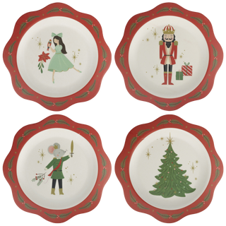 Nutcracker Bamboo 9" Plate Set