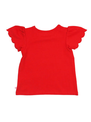 Red Scallop Tee